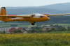 Claudia Zimmer im Landeanflug mit dem SZD 59 von HB Modellbau